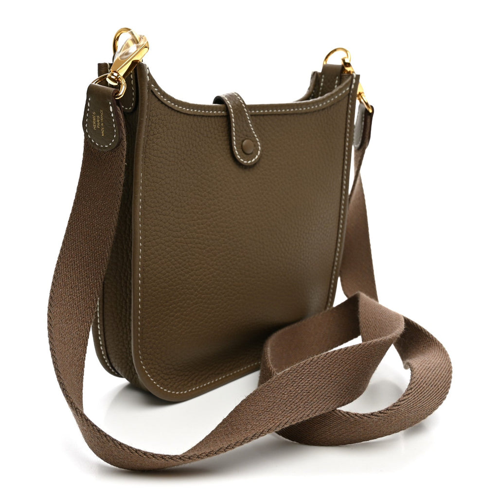 Hermès Taurillon Clemence Evelyne TPM Etoupe