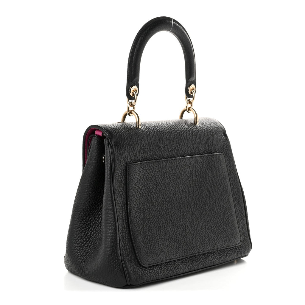 Dior Bullcalf Small Be Dior Flap Black Fraise