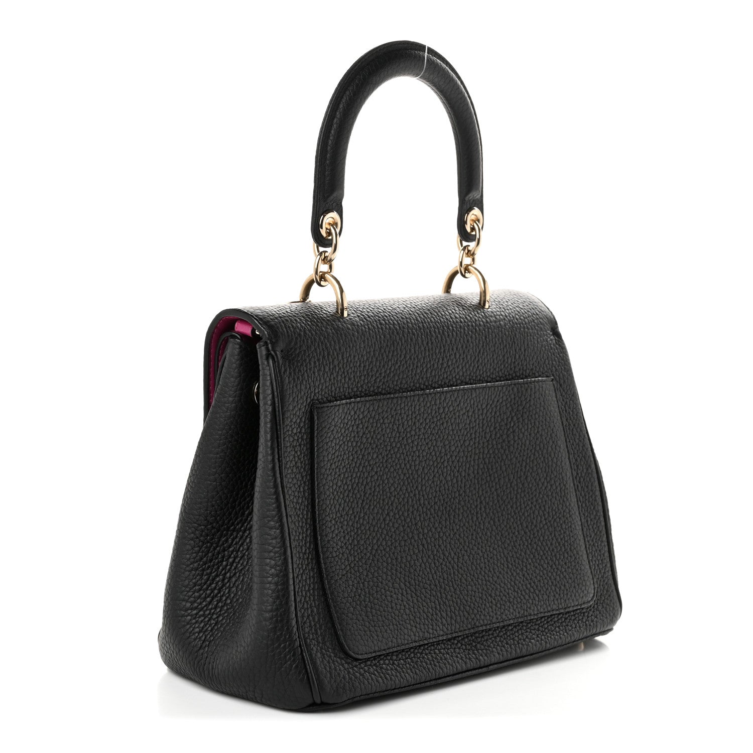 Dior Bullcalf Small Be Dior Flap Black Fraise