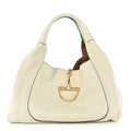 Gucci Grained Calfskin Softbit Maxi Shoulder Bag Dusty White