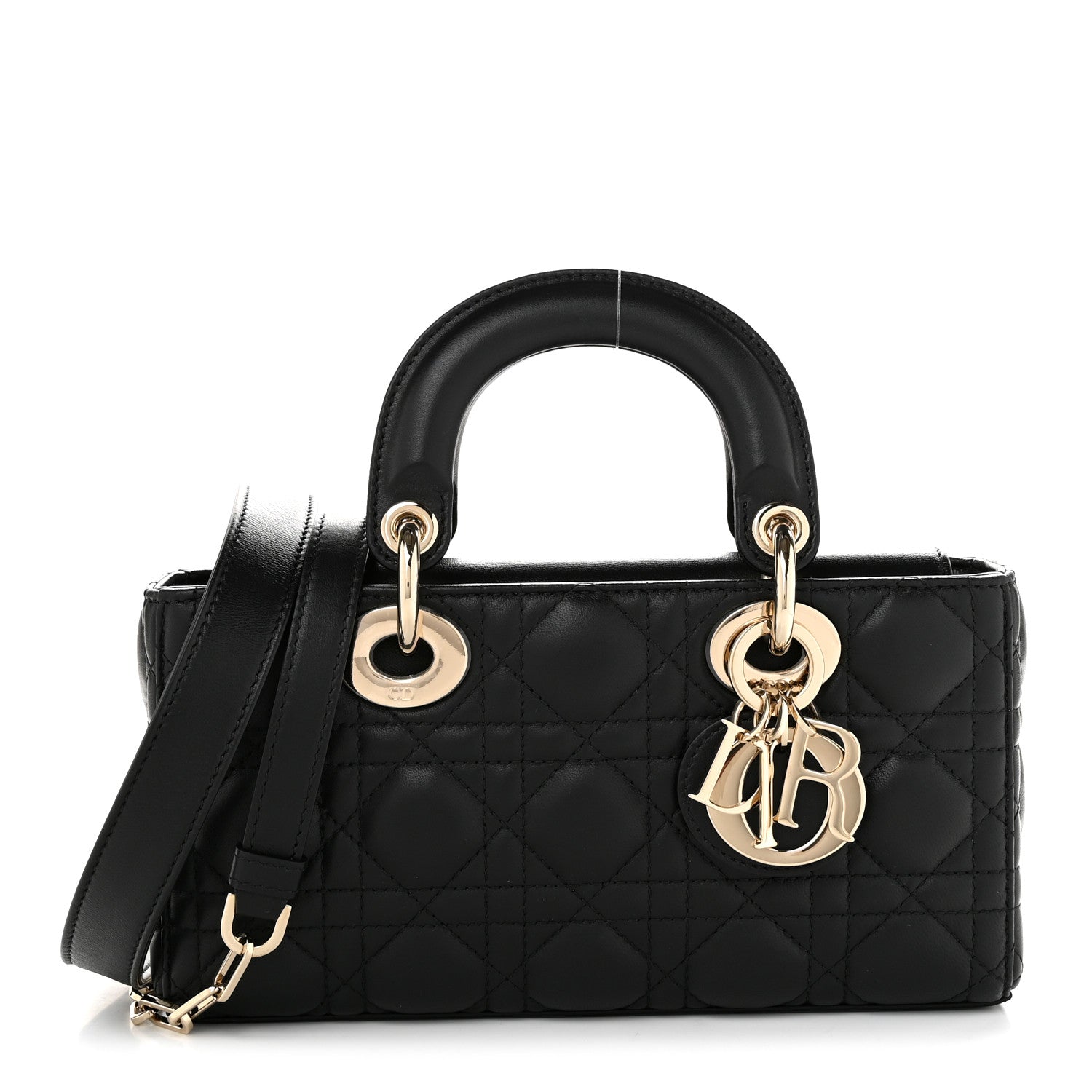 Dior Lambskin Cannage Small Lady D-Joy Black