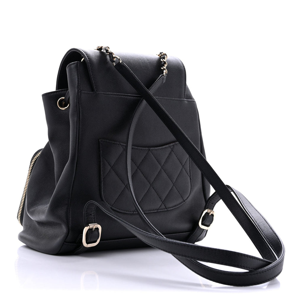 Chanel Caviar Quilted Business Affinity Backpack Black