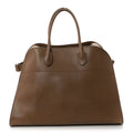 The Row Polished Saddle Calfskin Soft Margaux 15 Mouse Grey