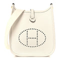 Hermès Taurillon Clemence Amazone Evelyne TPM New White