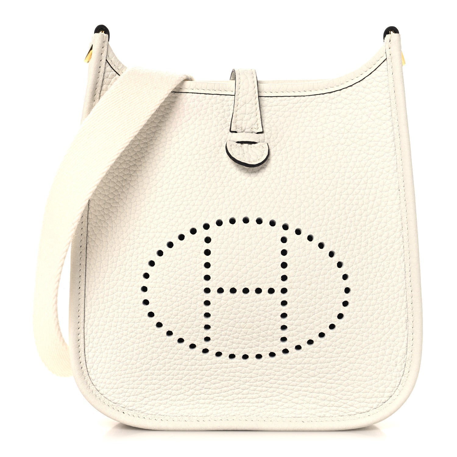 Hermès Taurillon Clemence Amazone Evelyne TPM New White