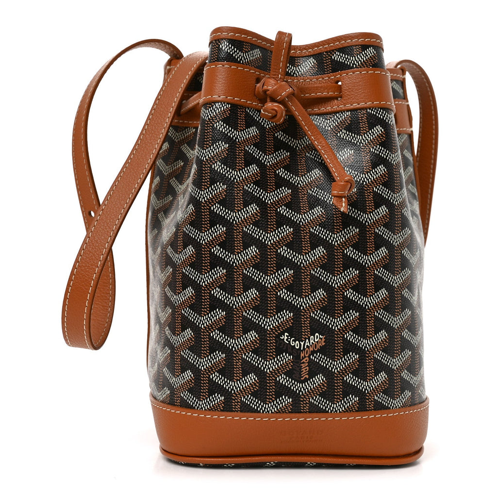 Goyard Goyardine Petit Flot Bucket Bag PM Black Gold