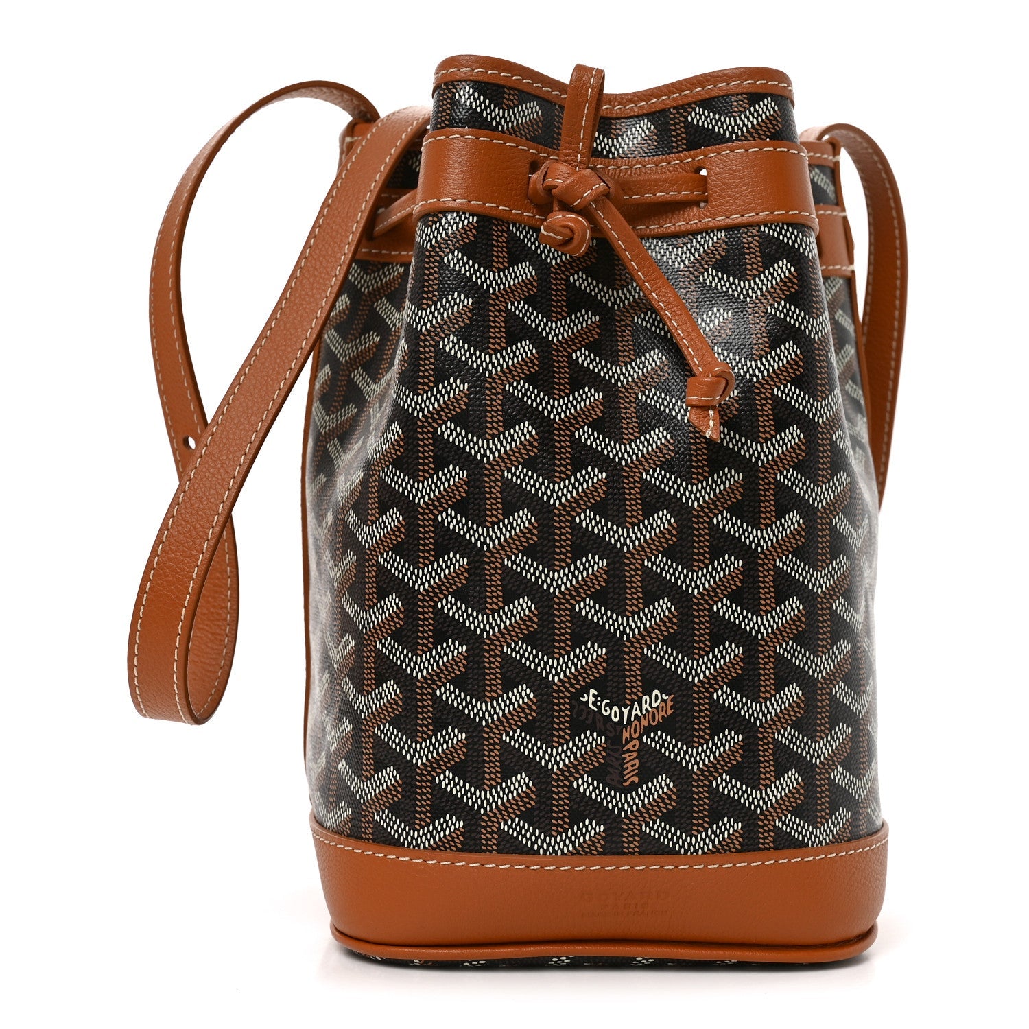 Goyard Goyardine Petit Flot Bucket Bag PM Black Gold