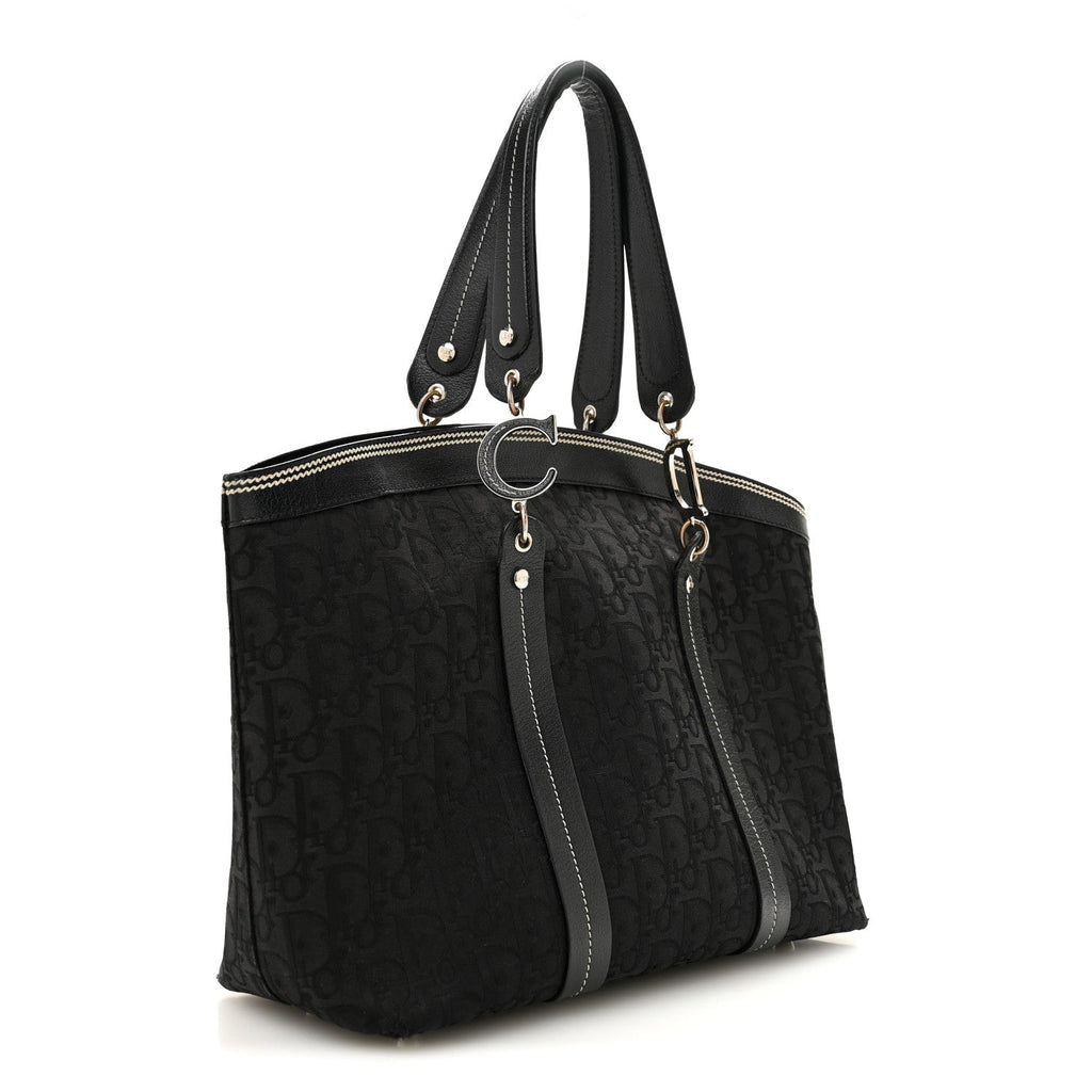 Dior Monogram Vintage Flowers Dome Bag Black
