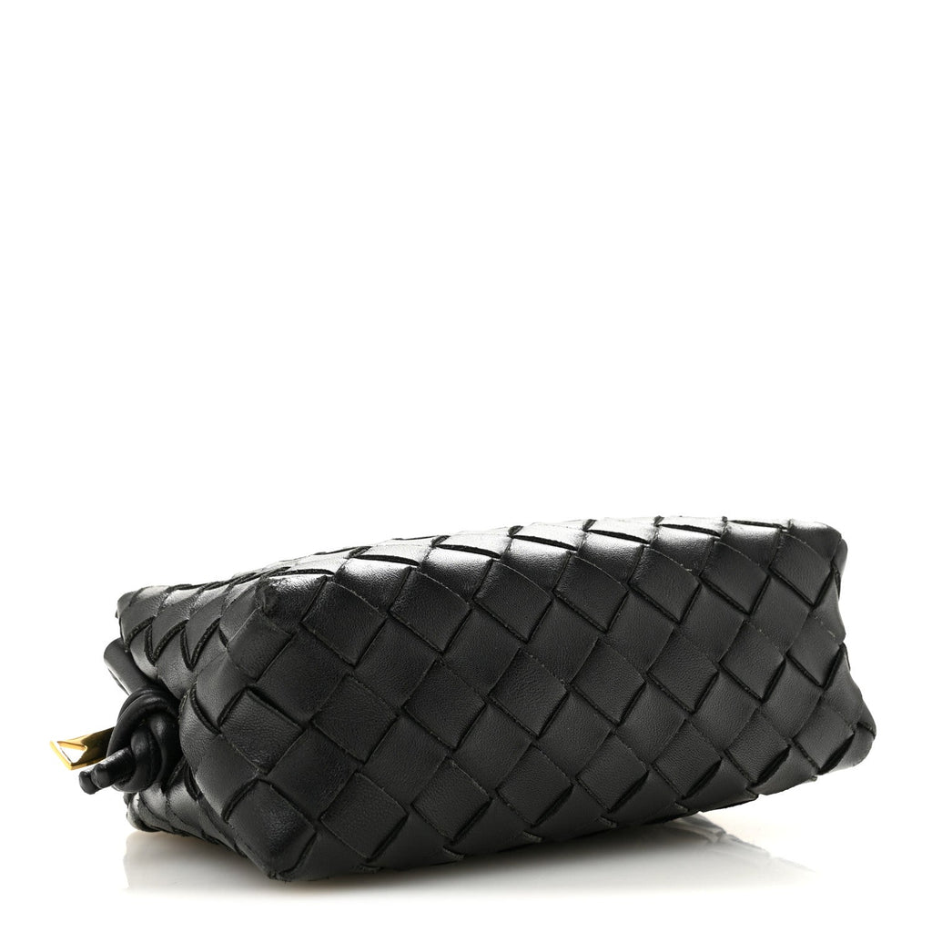 Bottega Veneta Nappa Intrecciato Mini Loop Camera Bag Black