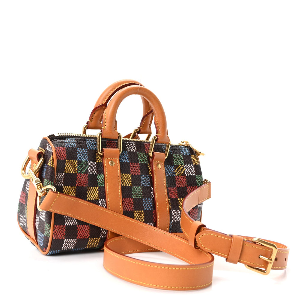 Louis Vuitton LV Vers Damier Ebene Keepall Bandouliere 25