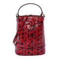 Gucci Python Ophidia Bucket Bag Red Black