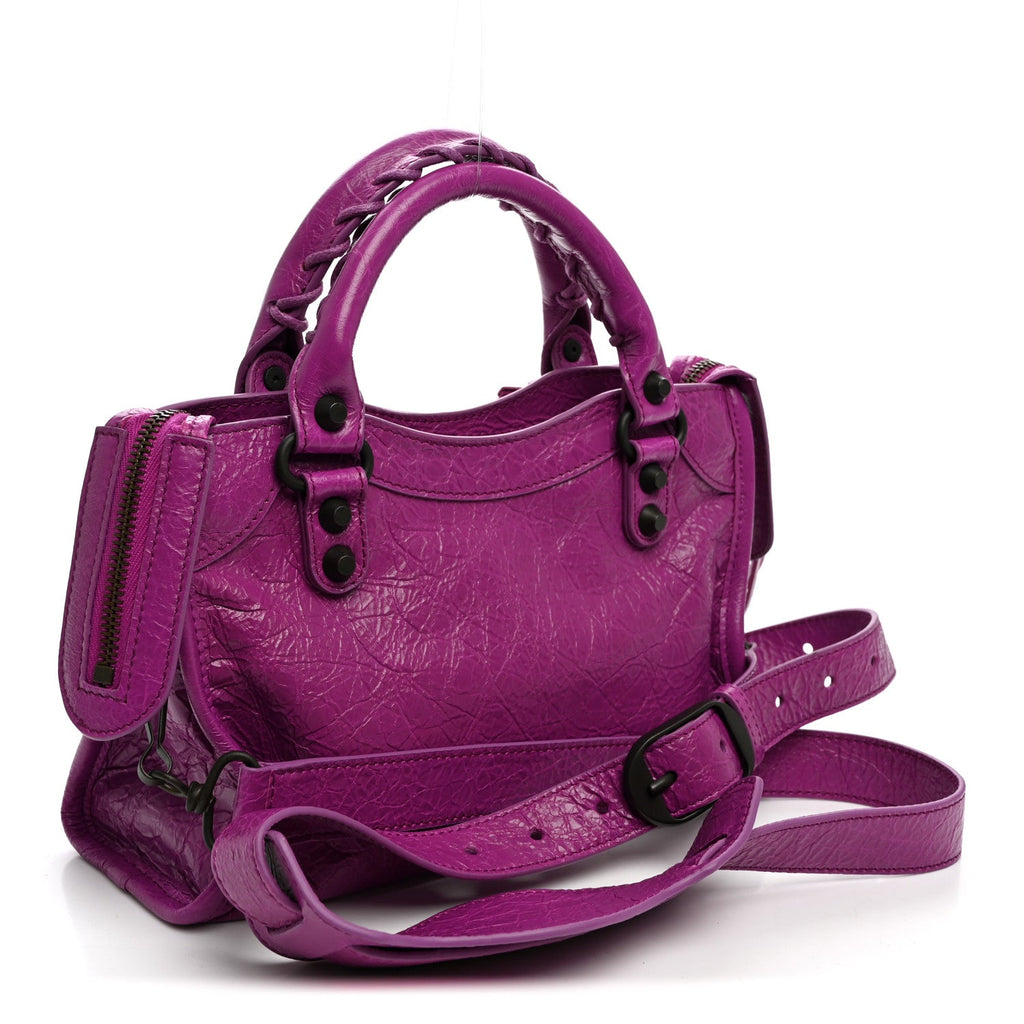 Balenciaga Agneau Arena Classic Hardware Mini Le City Azalee