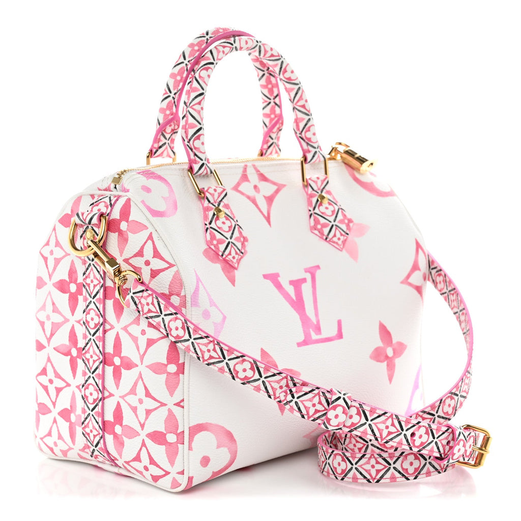 Louis Vuitton Monogram Giant By The Pool 2.0 Speedy Bandouliere 25 Rose