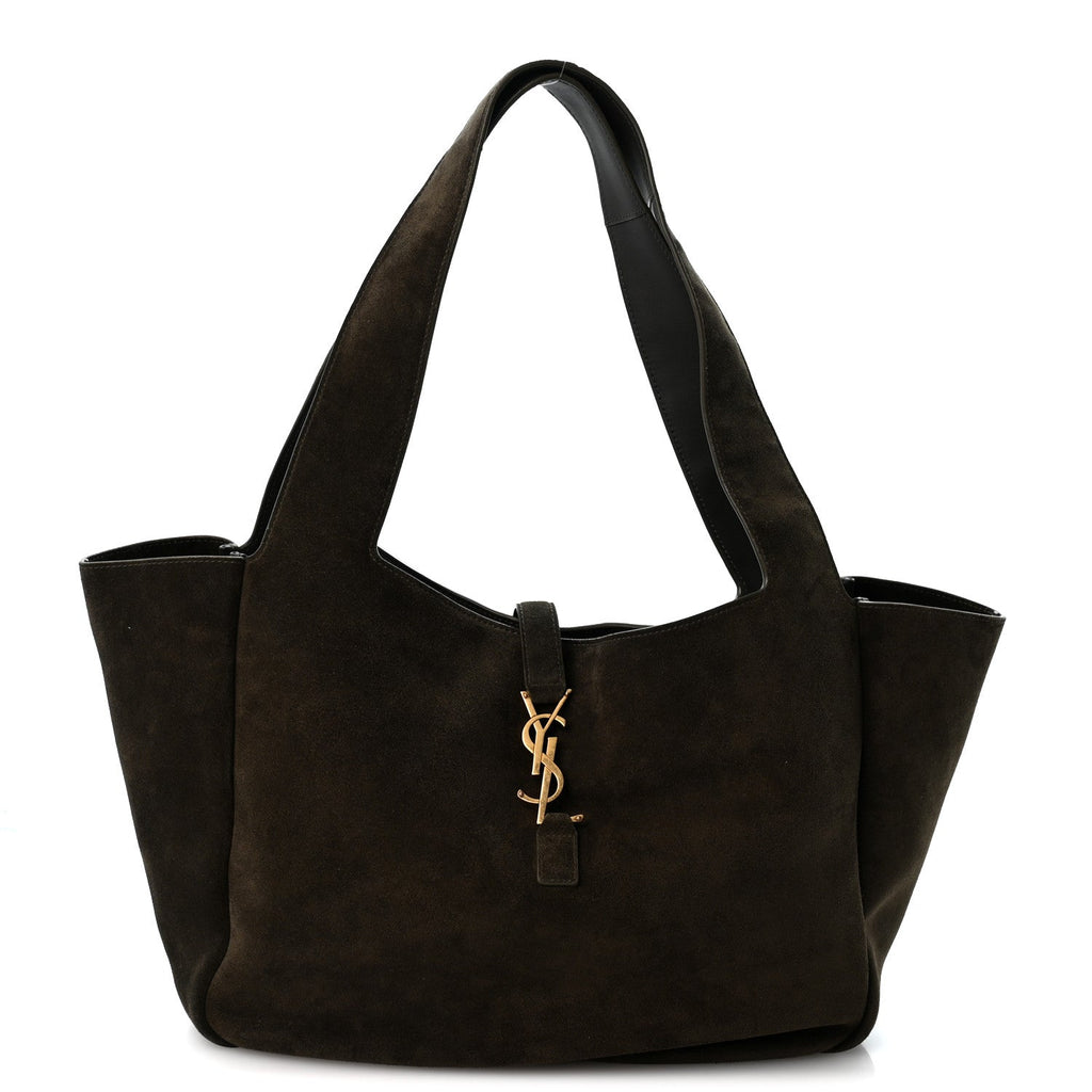 Saint Laurent Suede Bea Tote Blue Musk