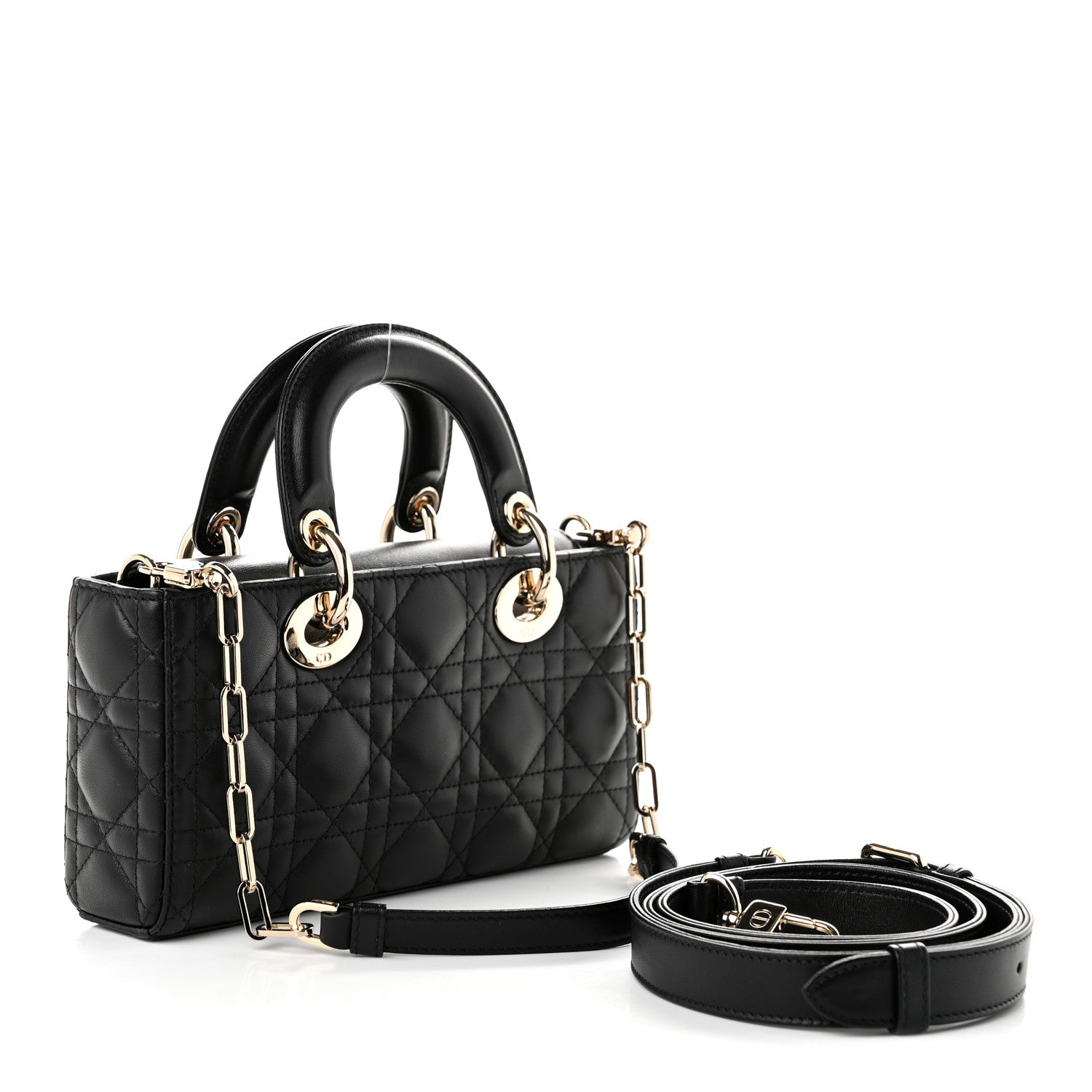 Dior Lambskin Cannage Small Lady D-Joy Black