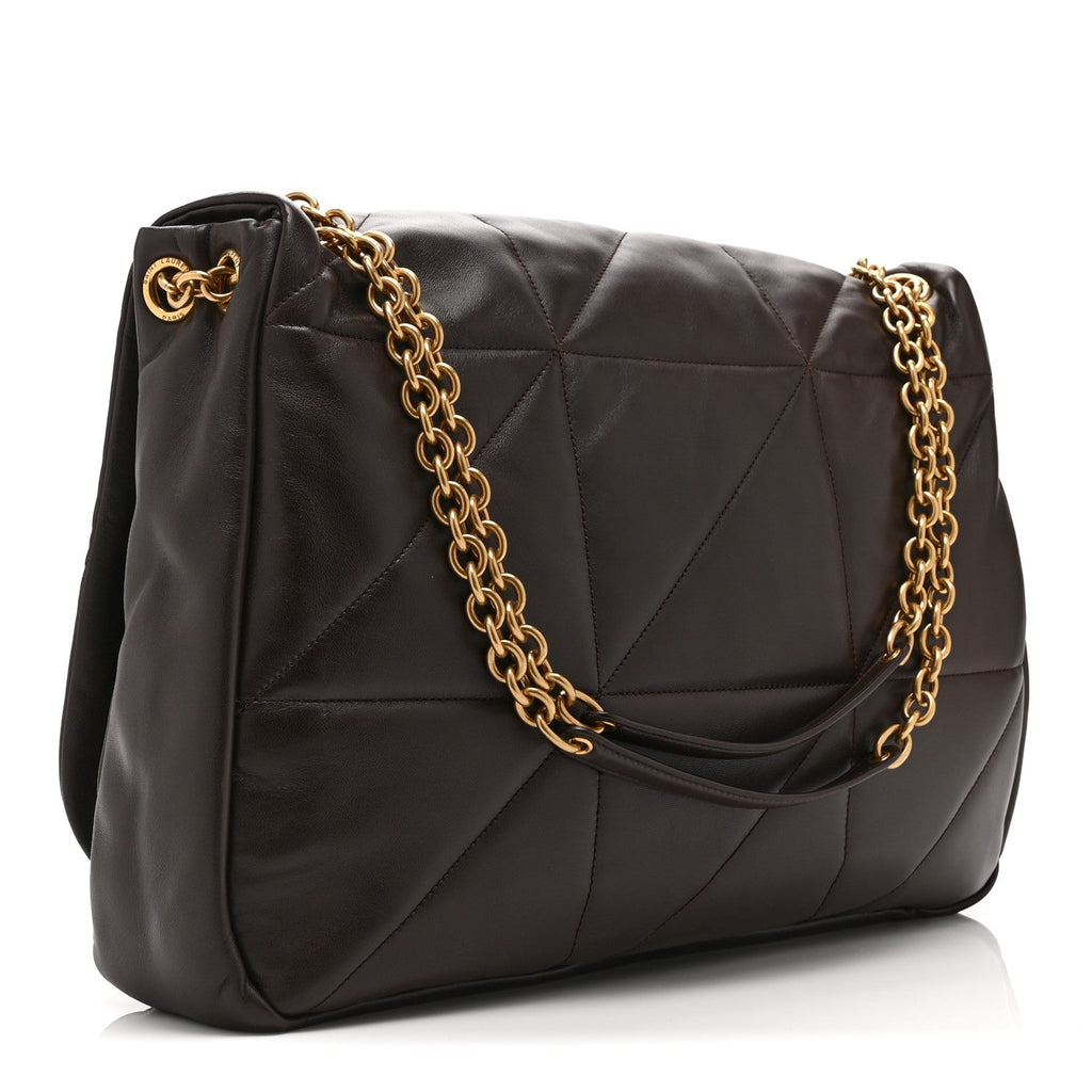 Saint Laurent Lambskin Matelasse Monogram Large Jamie 4.3 Dark Sweet Chocolate