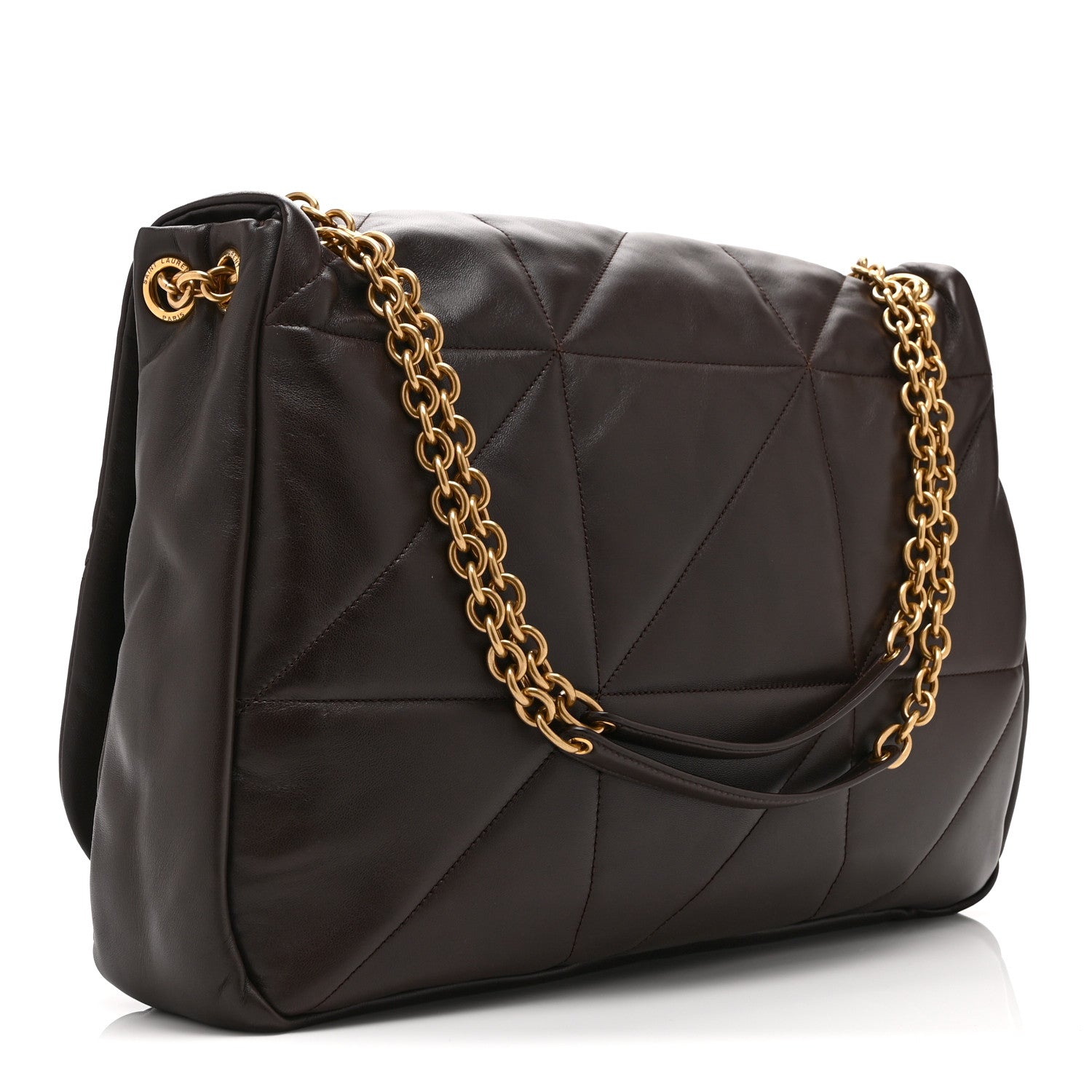 Saint Laurent Lambskin Matelasse Monogram Large Jamie 4.3 Dark Sweet Chocolate