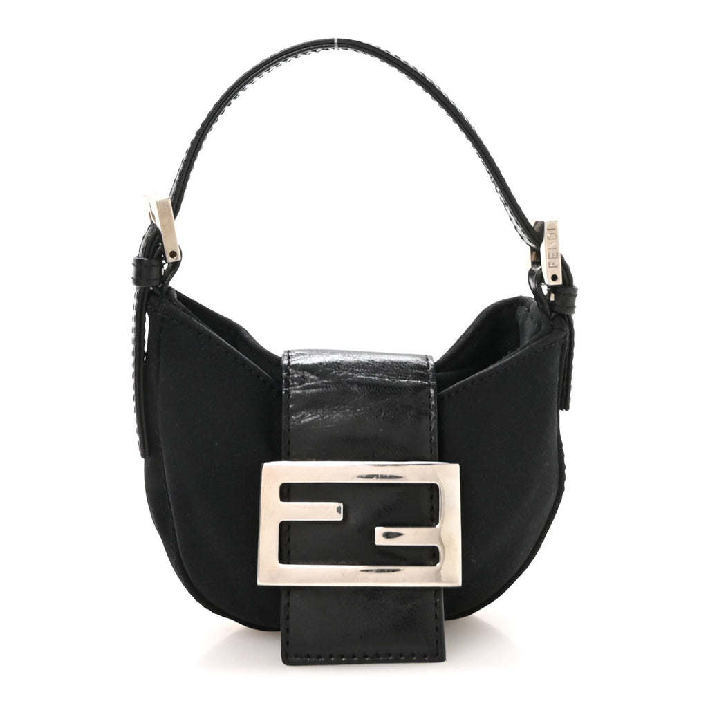 Fendi Neoprene Mini Half Moon Baguette Black