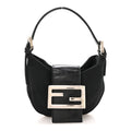 Fendi Neoprene Mini Half Moon Baguette Black