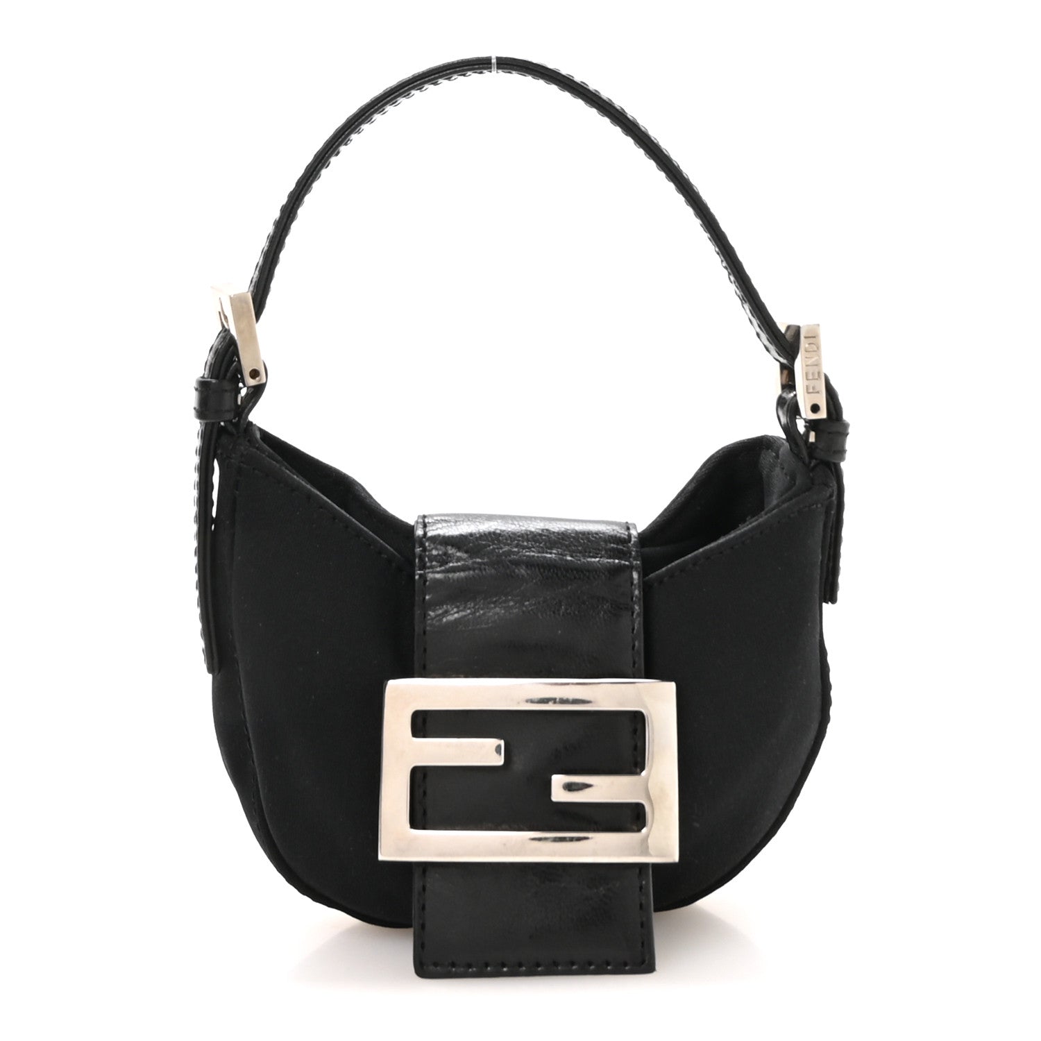 Fendi Neoprene Mini Half Moon Baguette Black