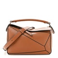 Loewe Calfskin Small Puzzle Bag Tan