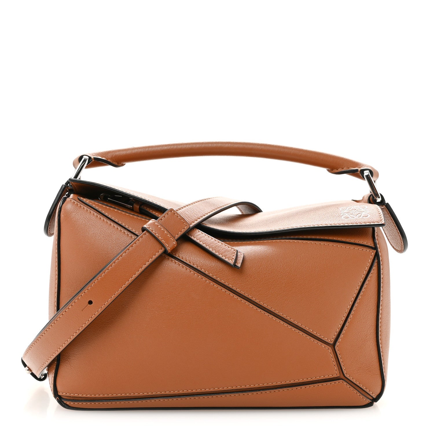 Loewe Calfskin Small Puzzle Bag Tan