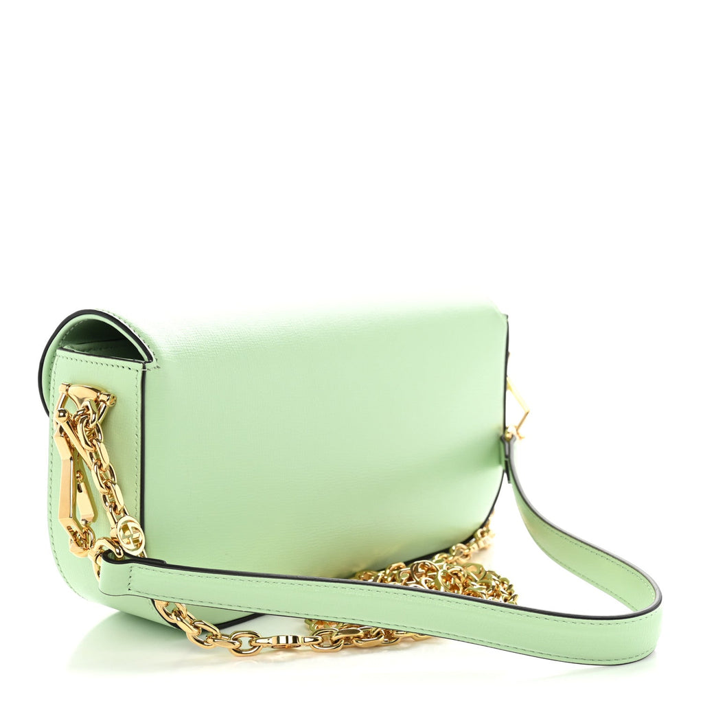 Gucci Azalea Calfskin Small Horsebit 1955 Chain Shoulder Bag Light Green