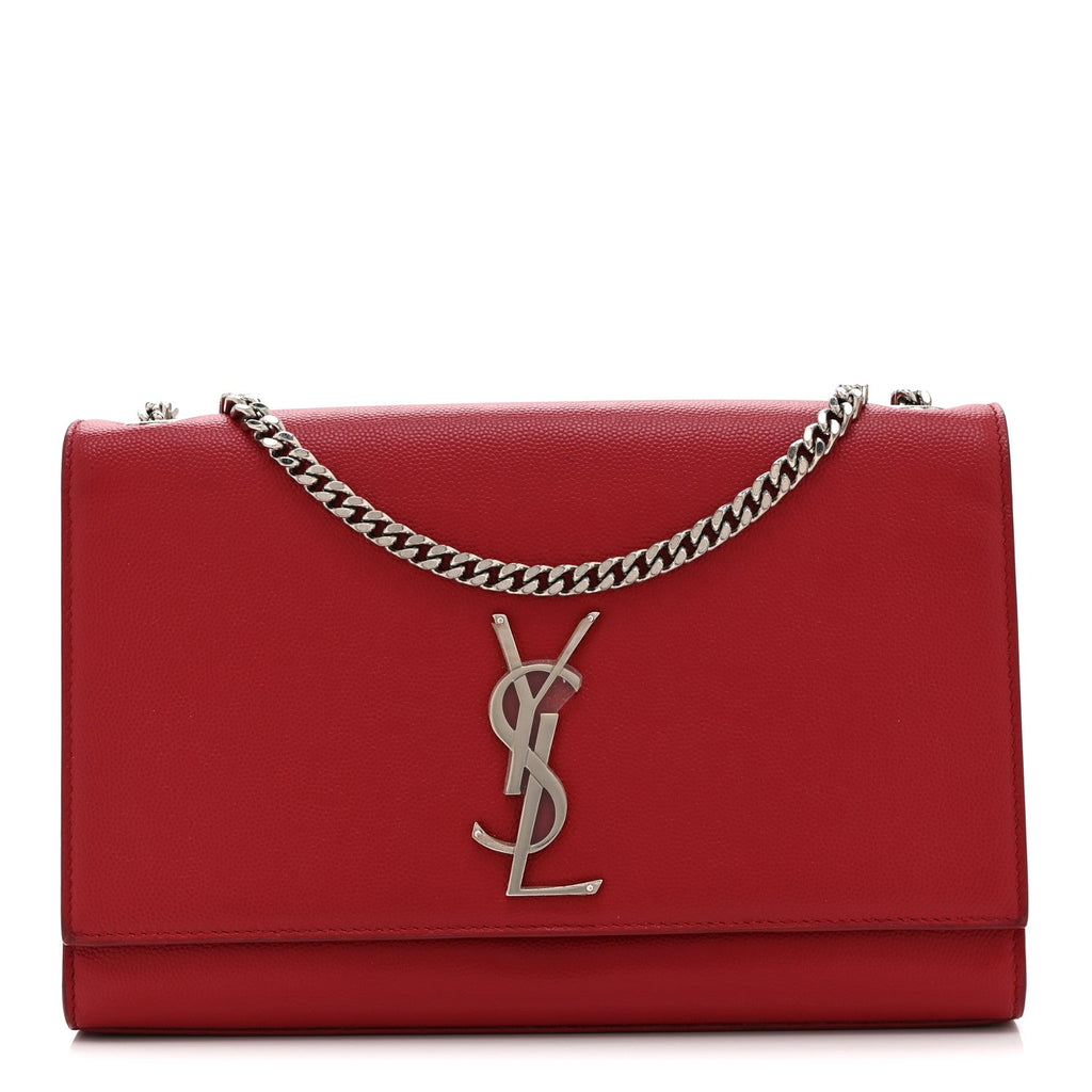 Saint Laurent Grain De Poudre Medium Monogram Kate Satchel New Lipstick