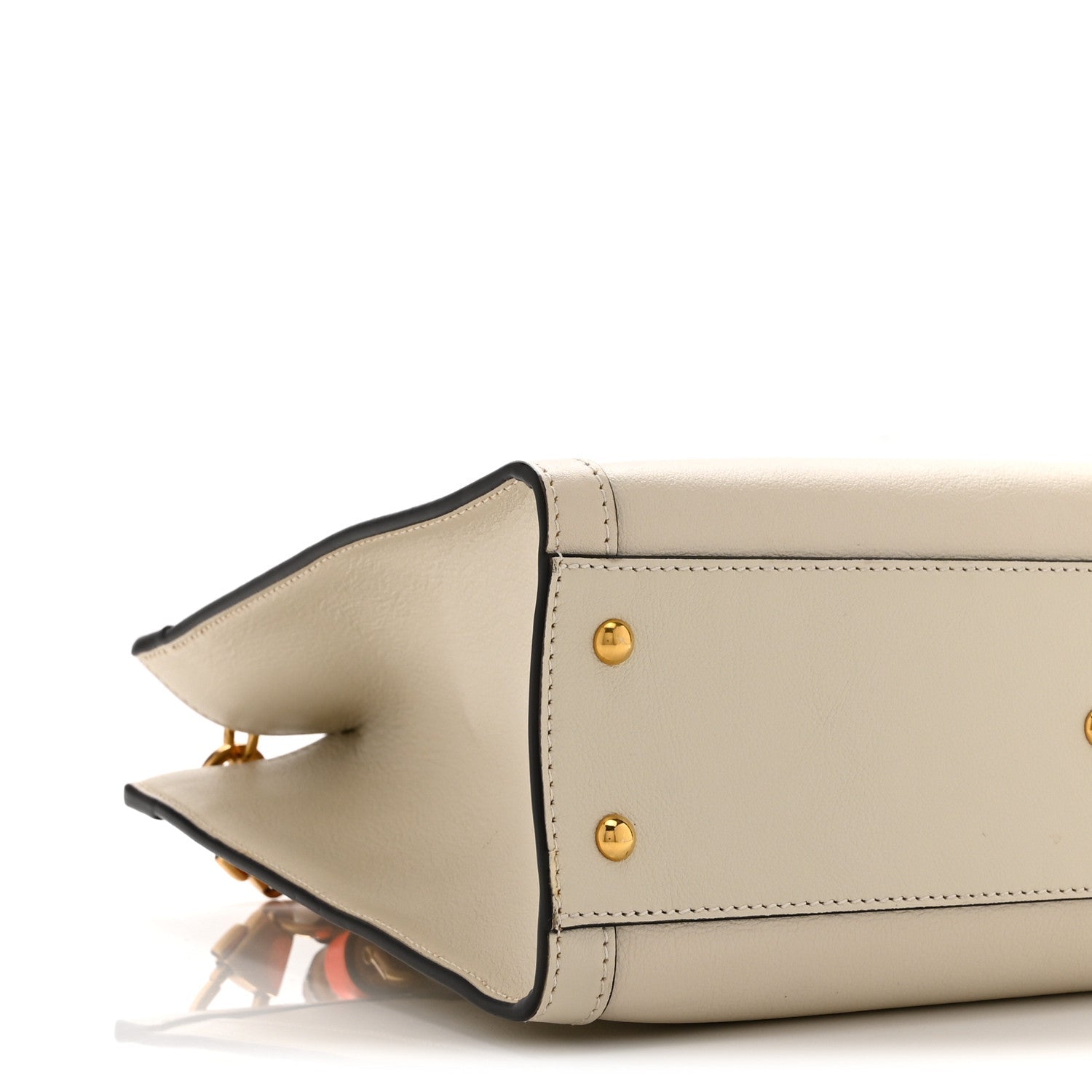 Gucci Wonka Grain Calfskin Small Diana Tote Bag Mystic White Cuir