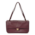 Chanel Grained Calfskin Small Souplissimo Maxi Flap Burgundy front view