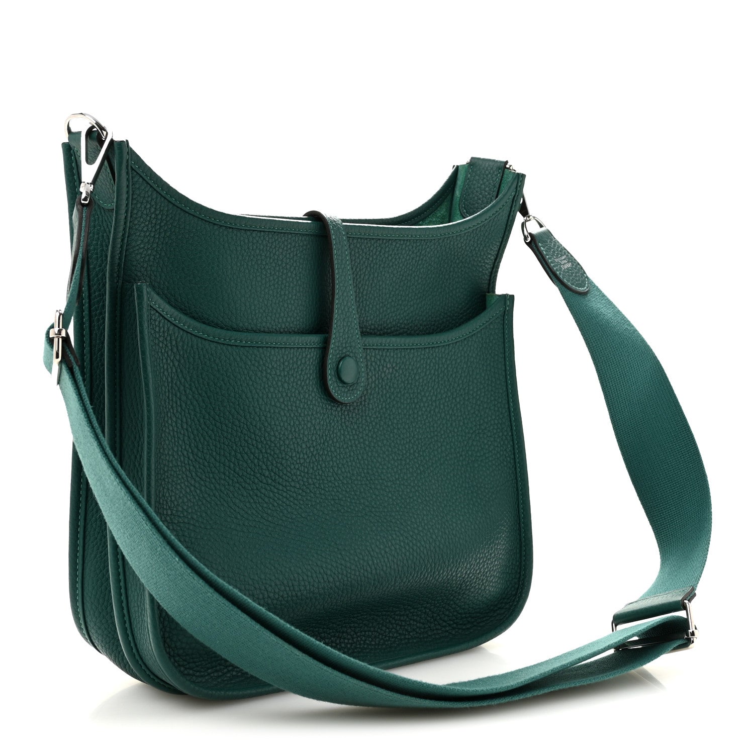 Hermès Taurillon Clemence EVELYNE III PM Malachite