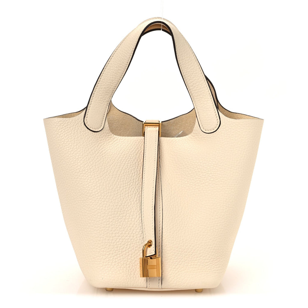 Hermès Taurillon Clemence Picotin Lock 18 PM Nata