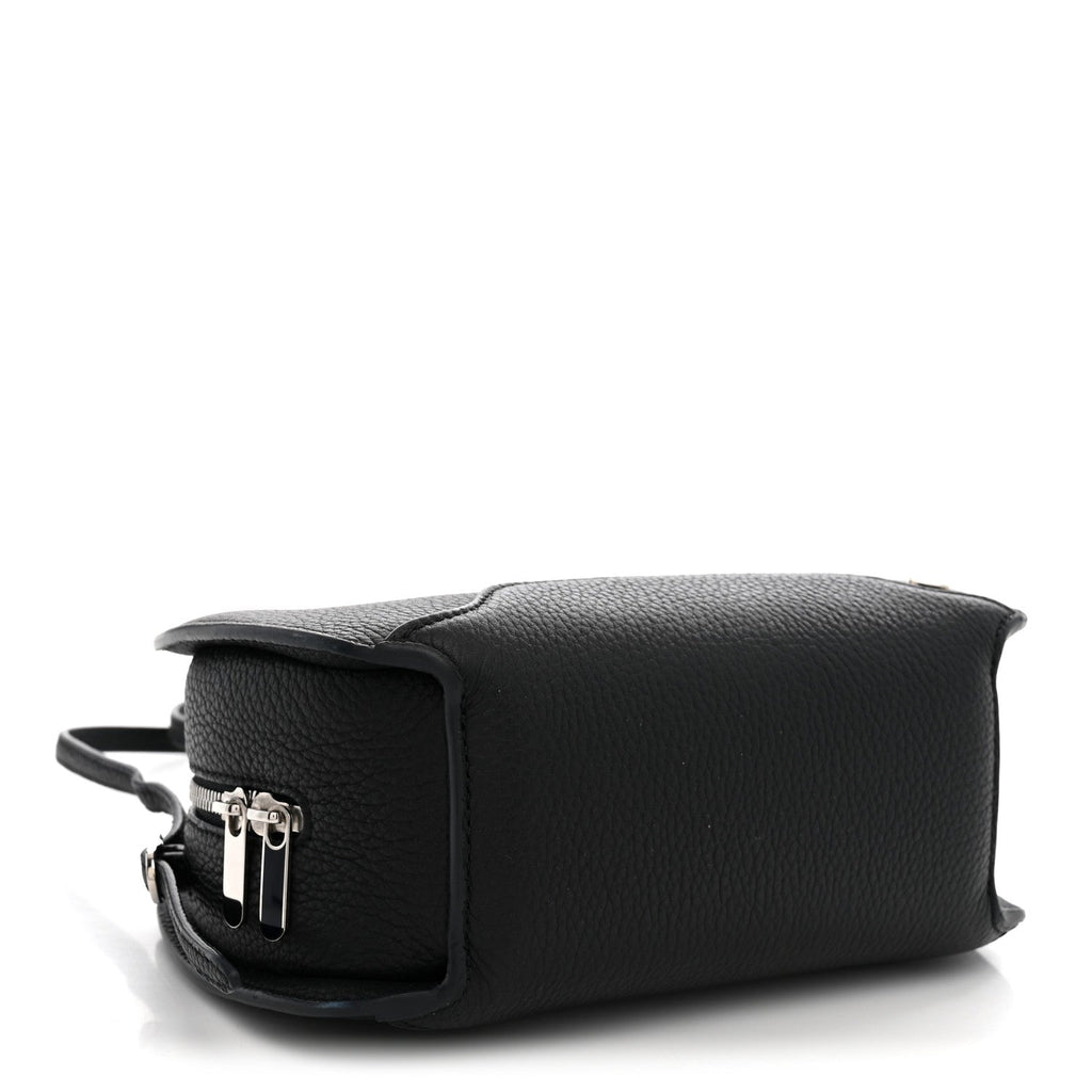 Loro Piana Grained Calfskin Sesia Crossbody Black