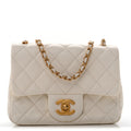 Chanel Lambskin Quilted Mini Pearl Crush Flap White