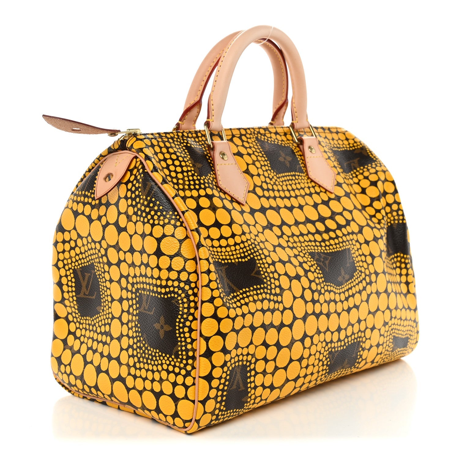 Louis Vuitton Monogram Kusama Town Speedy 30 Yellow