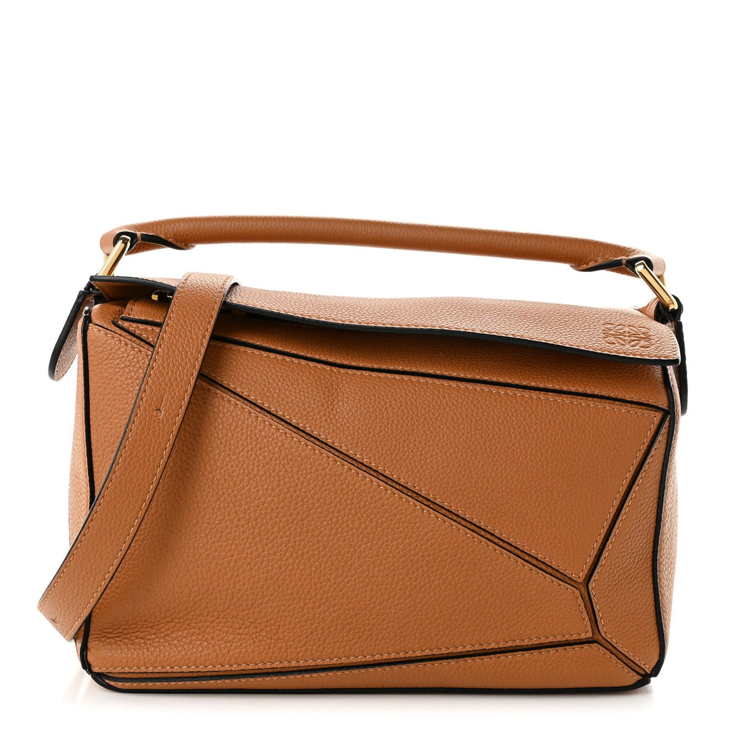 Loewe Calfskin Small Puzzle Bag Light Caramel