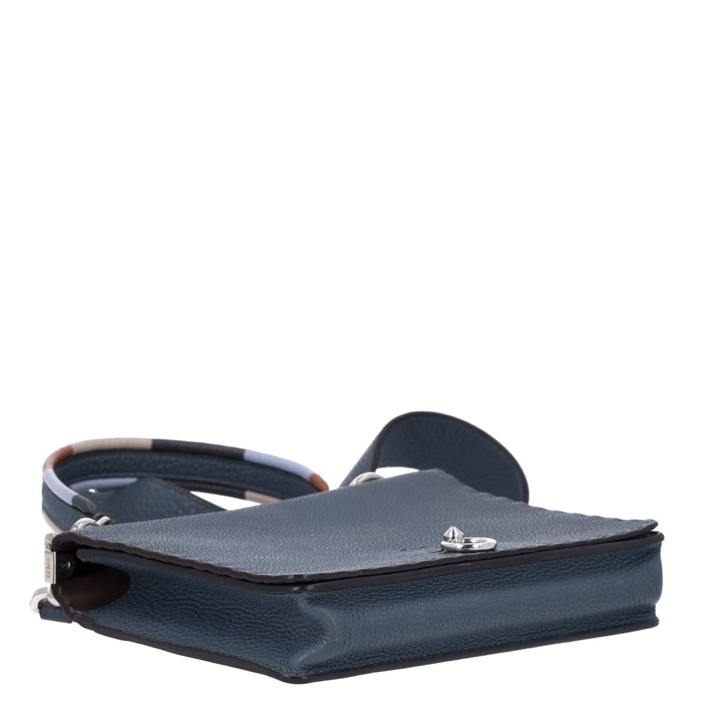 Fendi Cuoio Romano Selleria Piping Messenger Bag Tempesta Multicolor