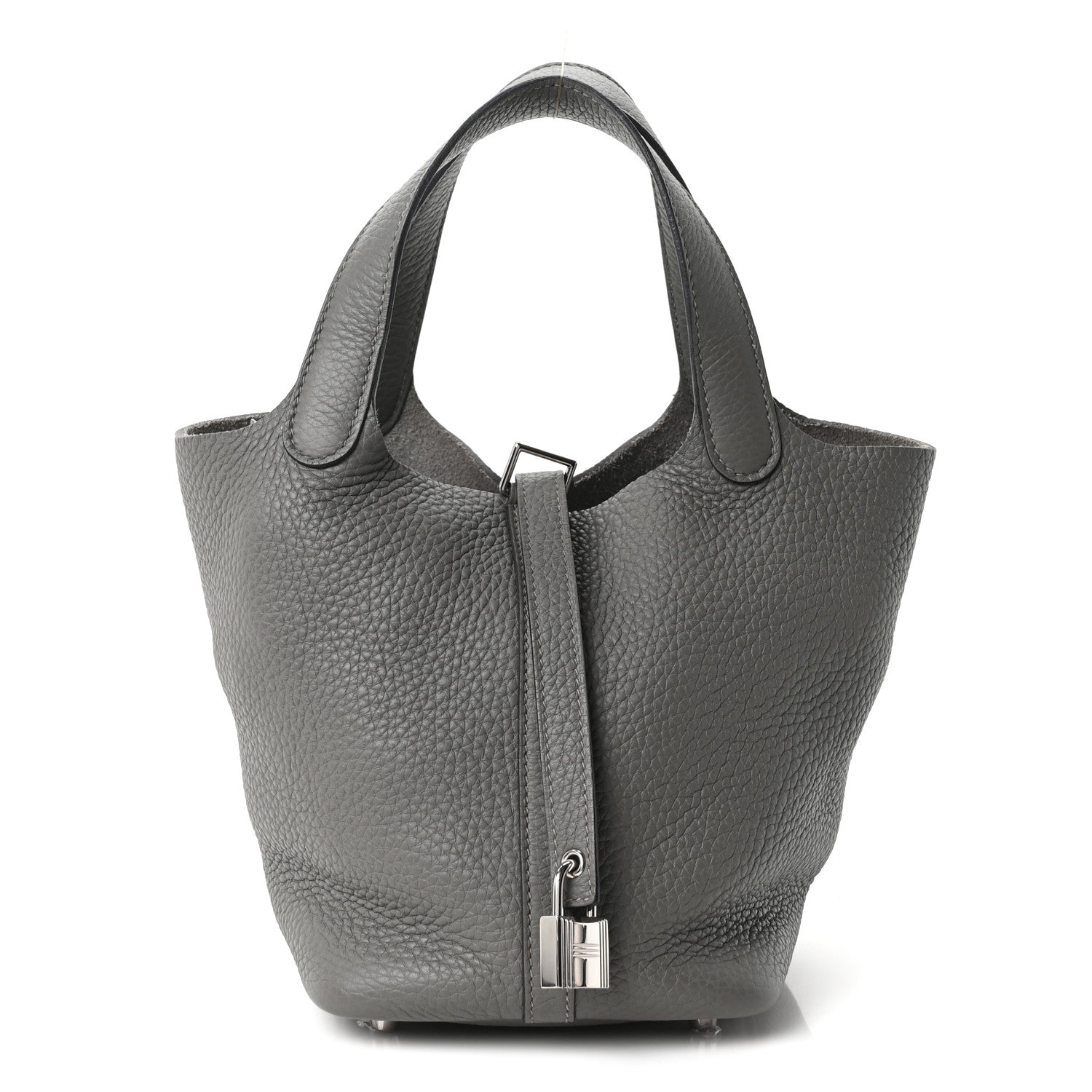 Hermès Taurillon Clemence Picotin Lock 18 PM Gris Meyer