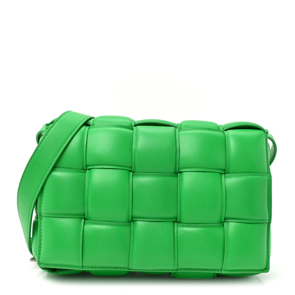 Bottega Veneta Nappa Maxi Intreccio Padded Cassette Crossbody Bag Parakeet