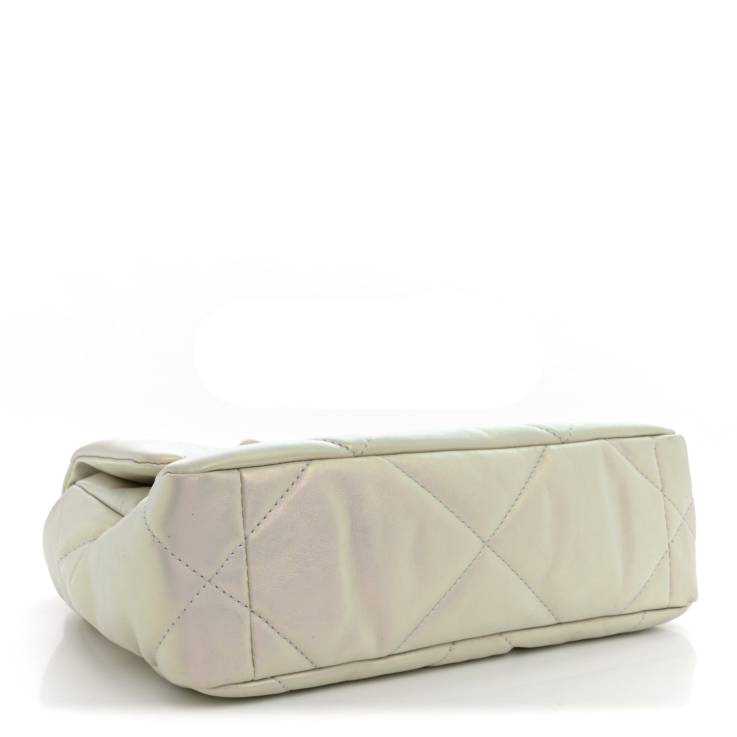 Chanel Iridescent Calfskin Quilted Medium Chanel 19 Flap White