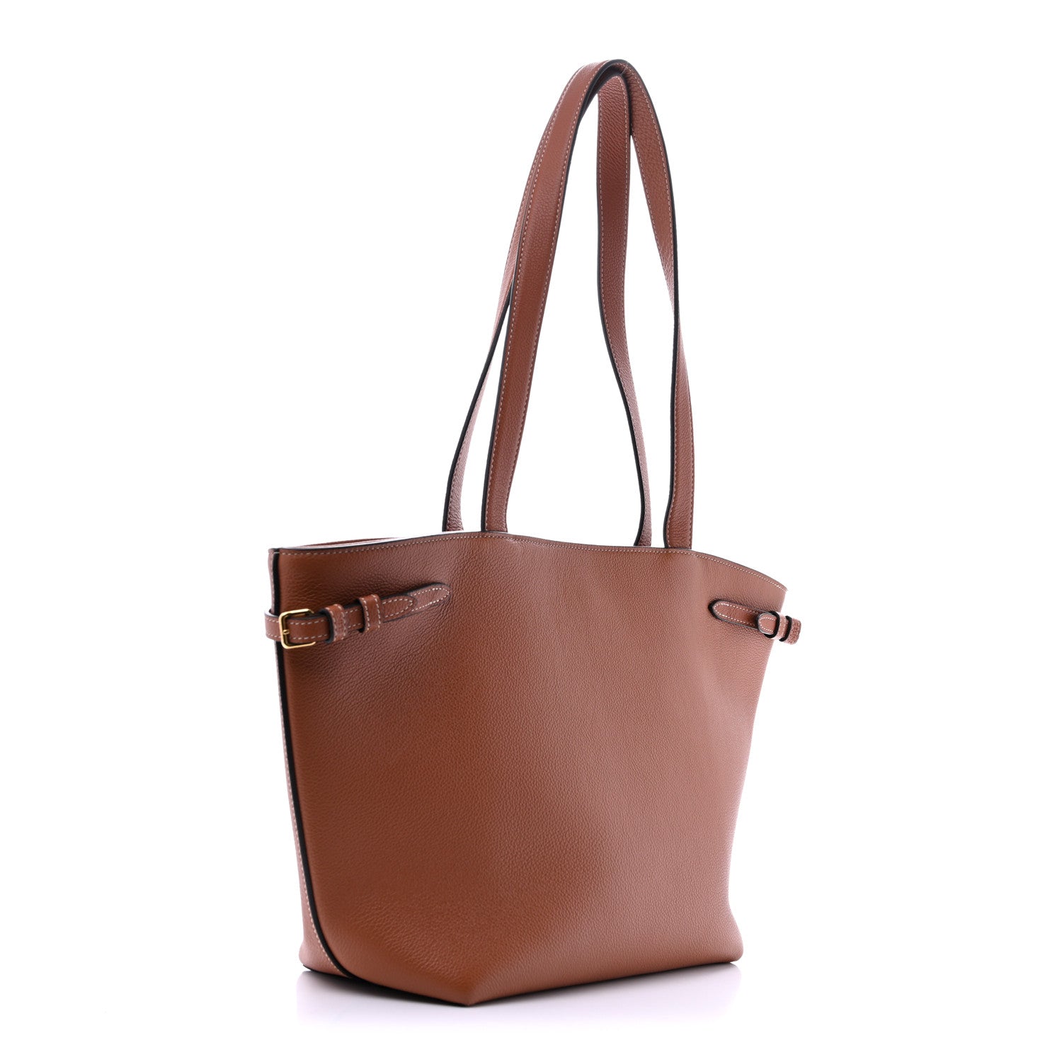 Celine Grained Calfskin Triomphe Medium Cabas Anais Tan