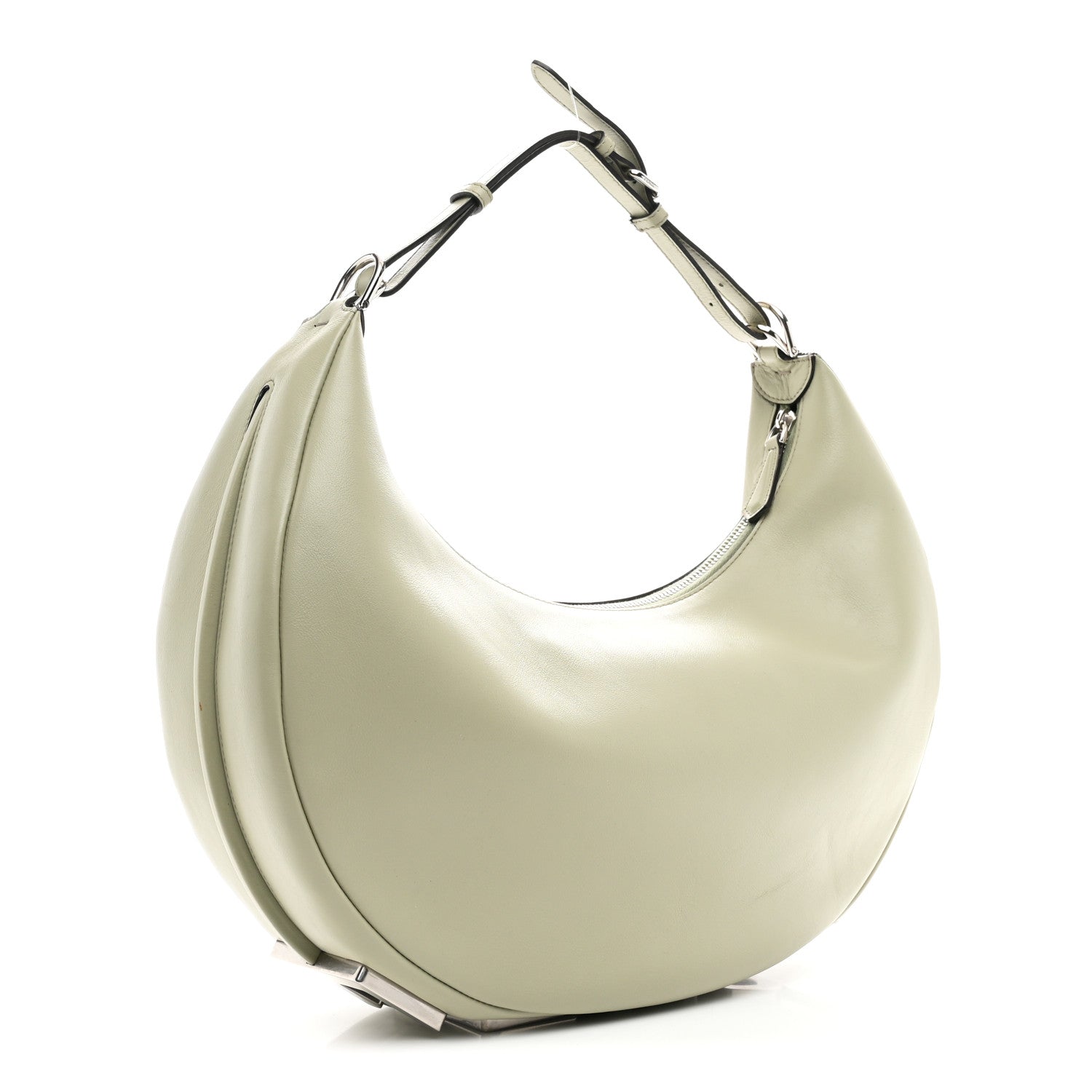 Fendi Vitello Grace Matte Medium Fendigraphy Hobo Bag Green Tea
