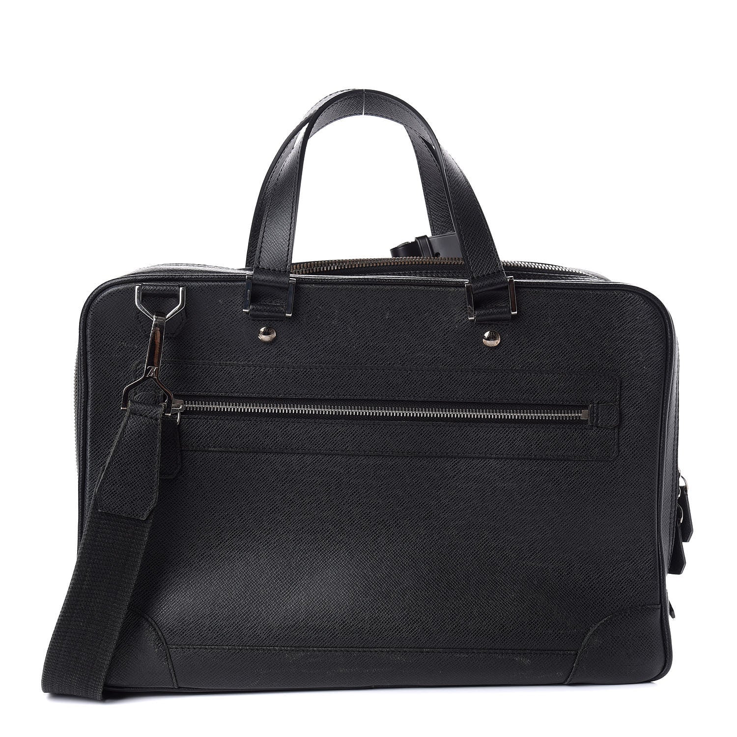 3/4 front view - Louis Vuitton Taiga Alexander Briefcase