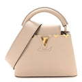 Louis Vuitton Taurillon Embellished Flower Crown Mini Capucines Galet