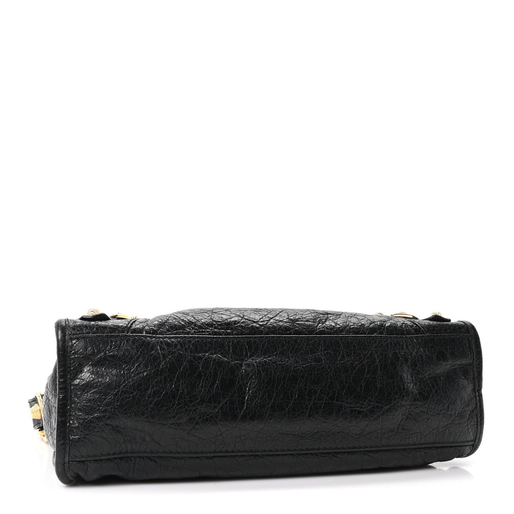 Balenciaga Agneau Giant 12 Gold Hardware S City Black