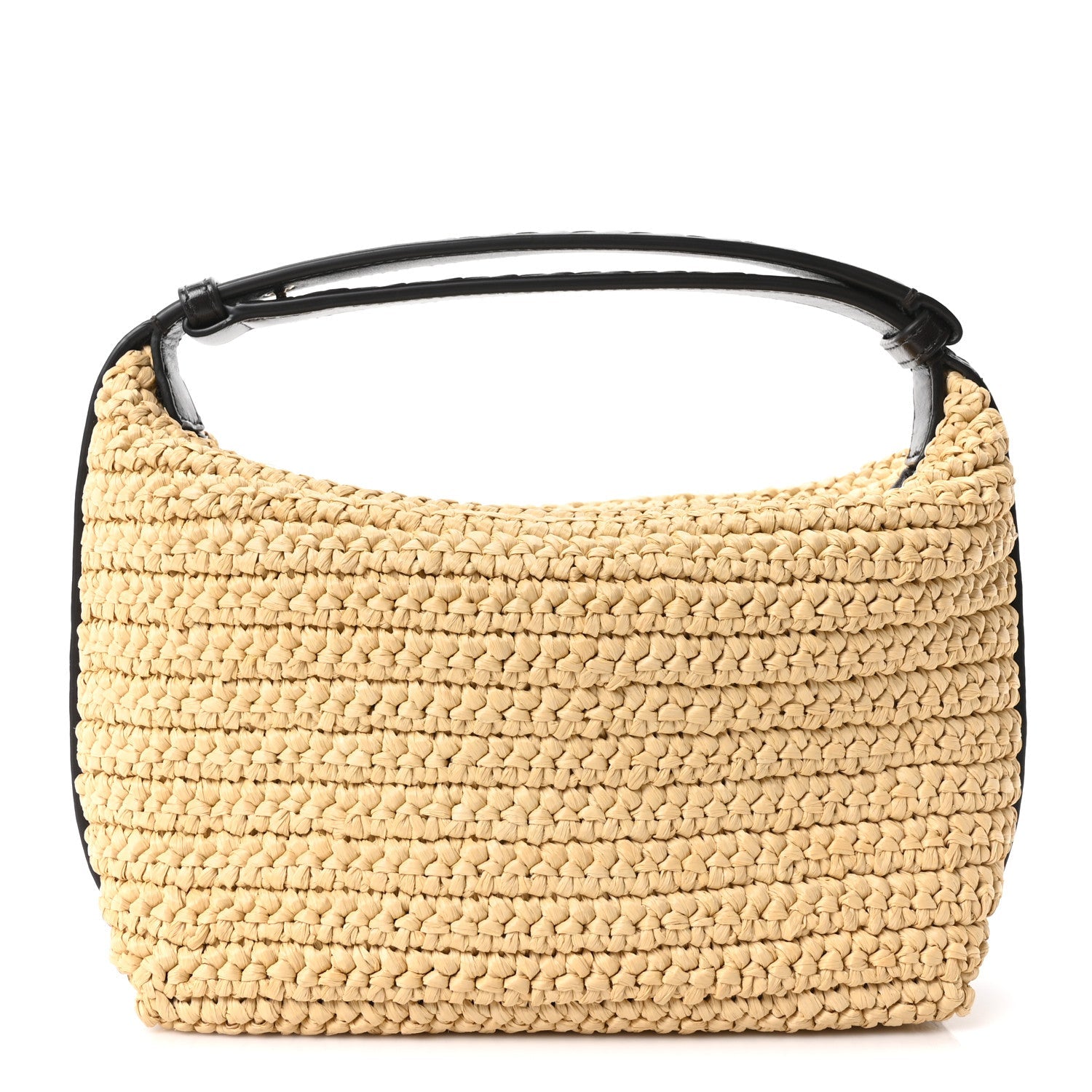 Bottega Veneta Raffia Woven Nappa Intrecciato Mini Wallace Natural Fondant
