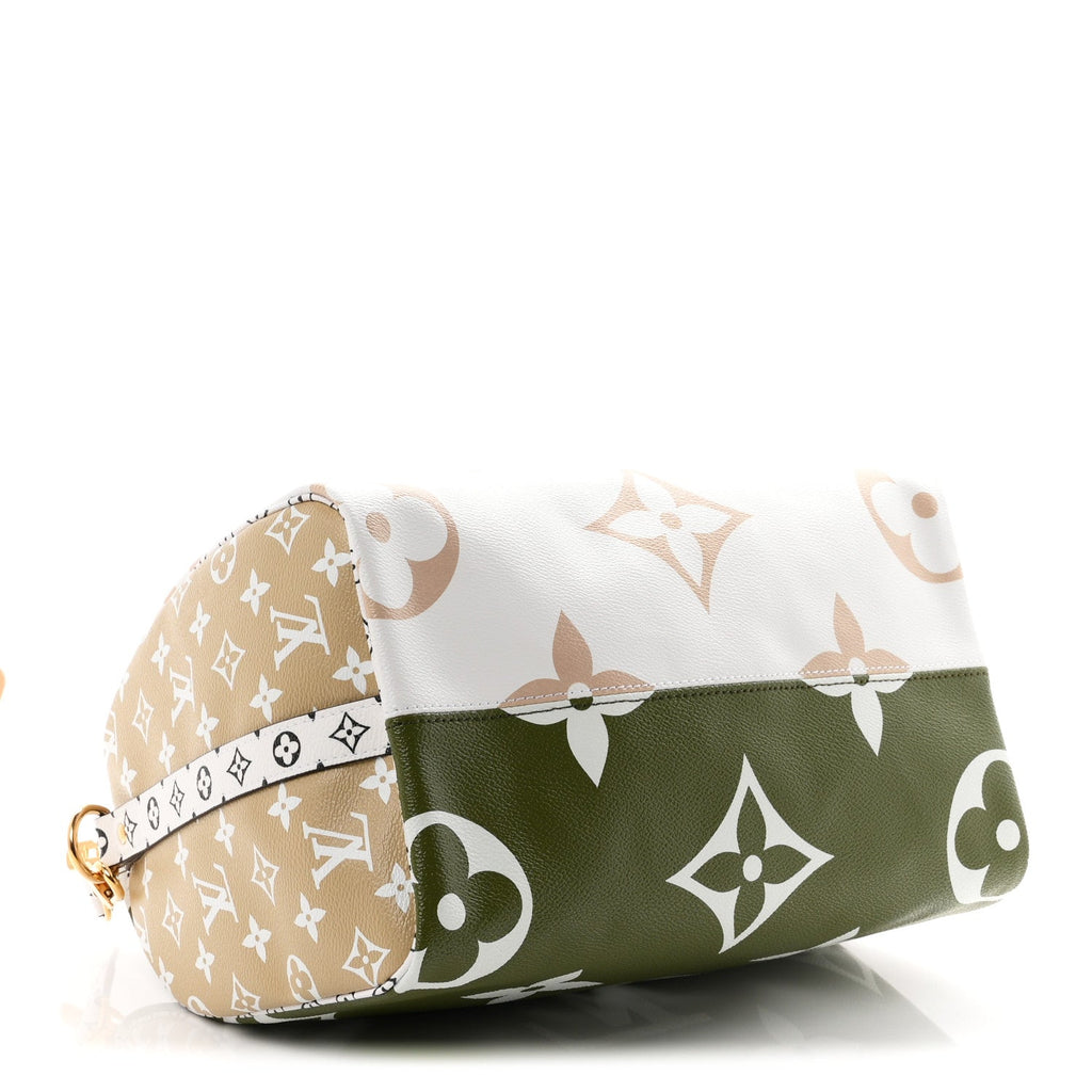 Louis Vuitton Monogram Giant Speedy Bandouliere 30 Kaki Beige