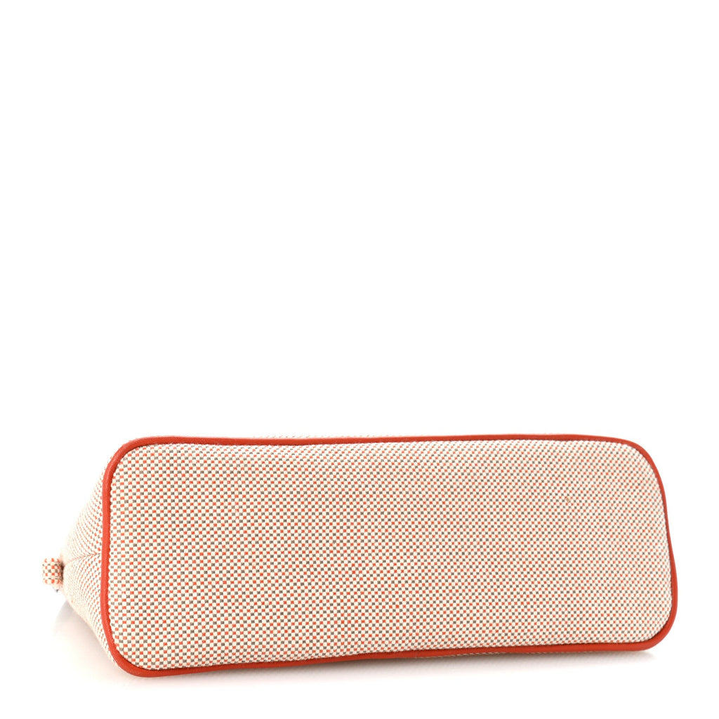 Hermès Cotton Canvas Crazy H Medium Bolide Case Orange Ficelle