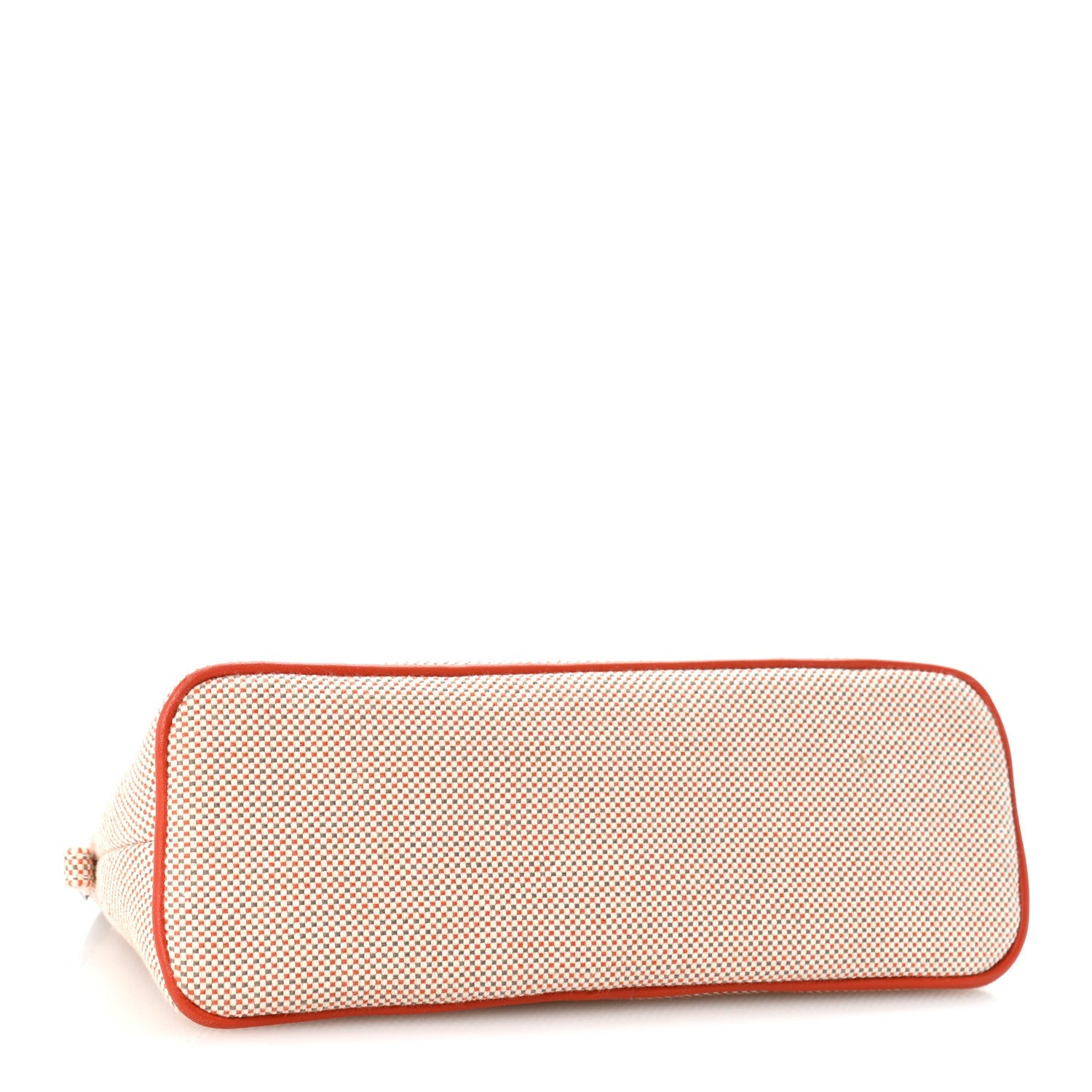 Hermès Cotton Canvas Crazy H Medium Bolide Case Orange Ficelle