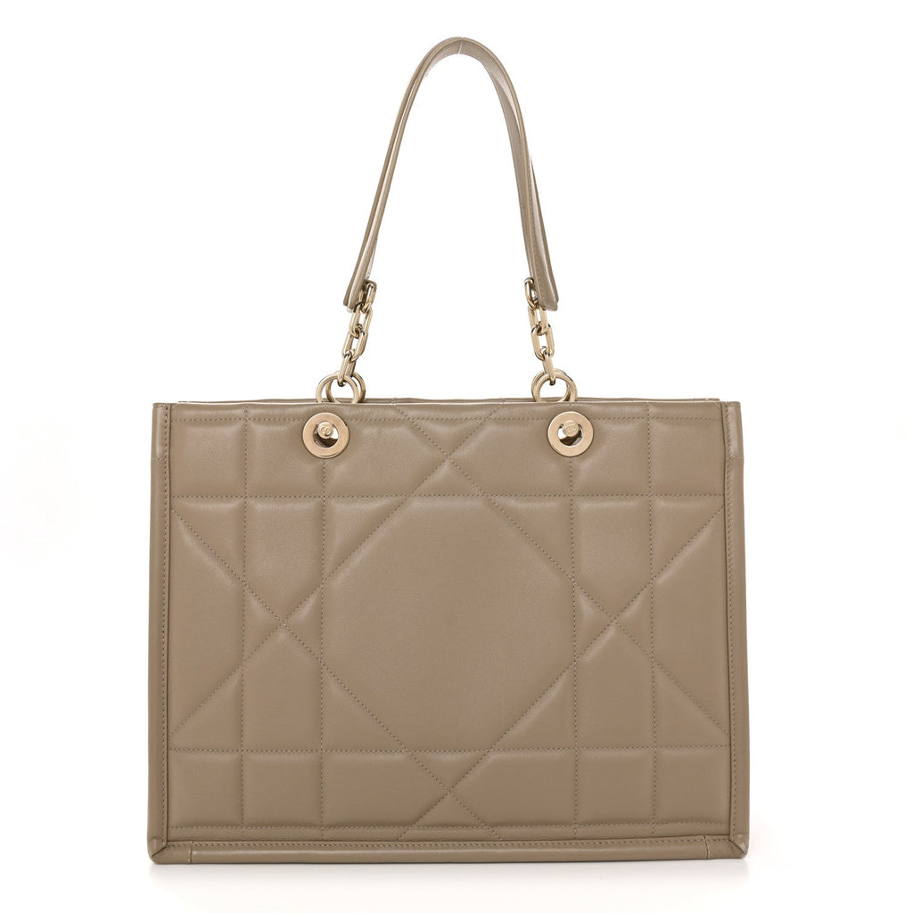 Dior Calfskin Archicannage Medium Essential Tote Beige